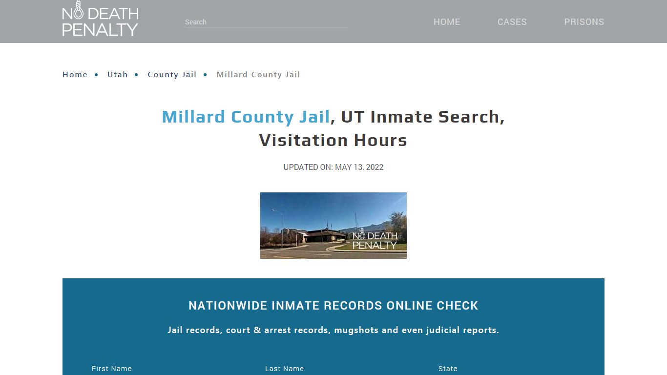 Millard County Jail, UT Inmate Search, Visitation Hours